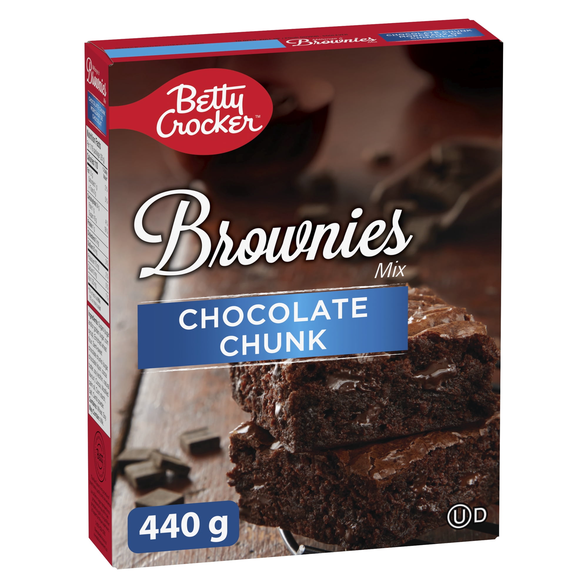 UPC 065633044708 product image for Betty Crocker Brownies Mix, Chocolate Chunk, 440 G, 16 Servings 440 G | upcitemdb.com