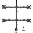 thumbnail image 1 of Mount-It! 4 Monitor Stand | Quad Monitor Desk Mount | Fits Four Computer Screens 19 21 24 27 29 30 32 Inches | Heavy Duty Height Adjustable Arms | VES, 1 of 4
