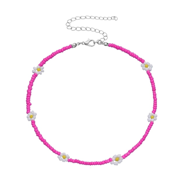 Collier Ligne de Perles de Riz Mode Femmes Filles Bijoux de Personnalité