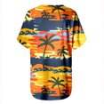thumbnail image 4 of Débardeurs Grande Taille pour Femmes Col Rond Imprimé T-Shirts Manches Courtes Blouse Ample Col en V T-Shirt Femmes en Solde, 4 of 5
