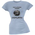 thumbnail image 1 of Deflaters Gonna Deflate Light Blue Soft Juniors T-Shirt, 1 of 1