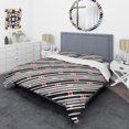 thumbnail image 3 of Designart 'Retro Geometrical Abstract Minimal Pattern XII' Mid-Century Duvet Cover Set, 3 of 4