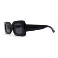 thumbnail image 4 of Womens Mod Thick Plastic Minimal Sunglasses All Black, 4 of 4
