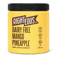 thumbnail image 1 of Righteous Gelato Dairy Free Mango Pineapple Sorbetto, RIGHTEOUS GELATO MANGO PINEAPPLE-Dairy Free Sorbetto combining cold pressed pineapple juice & Alphonso mangoes for a sweet finish., 1 of 5