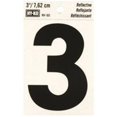 thumbnail image 1 of Hy KO 0200600 Numéro Maison 3 3 Po Réfléchissant Noir - Étui de 10, 1 of 3