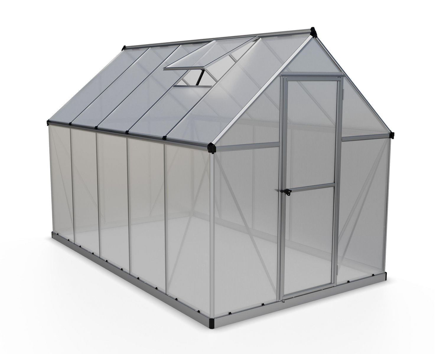 6 ft. x 10 ft. Mythos Twin Wall Greenhouse - Silver