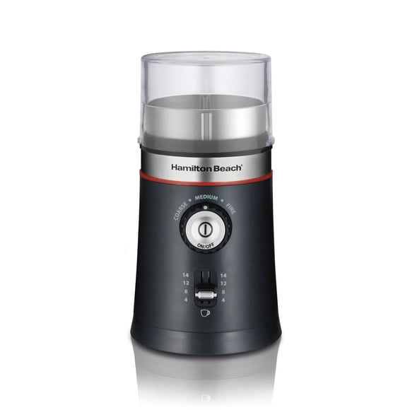 Hamilton Beach Moulin à café Custom Grind, 150 watts, bol de mouture amovible en acier inoxydable, noir, 80393RC