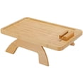 thumbnail image 2 of QTOCIO Wooden Lazy Sofa Tray Rotating With Mobile Phone And Tablet Holders, 2 of 4