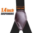 thumbnail image 2 of Men’s Suspenders, Y-Back 1.4 Inches Wide Adjustable Heavy Duty Button Leather End Elastic Suspender for Wedding Work,Dark Gray, 2 of 3