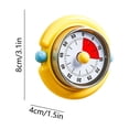 thumbnail image 3 of Kitchen Mechanical Timer, Metal Wind up 60 Minute Countdown Tool, Magnet Back 8X8X4Cm in Multicolors for Cooking Study Office, 3 of 7