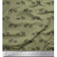 thumbnail image 1 of Soimoi Polyester Crepe Fabric Bull Dog Print Fabric by The Yard 42 Inch Wide, 1 of 3