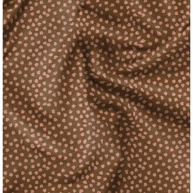 Soimoi Brown Cotton Duck Fabric Shells Ocean Decor Fabric Printed Yard 42 Inch Wide