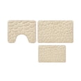 thumbnail image 2 of Meitianfacai Bathroom Rug Set Of 3 Memory Foam Bath Mat Toilet Mat Soft Absorbent Thick Rug Non-Slip Backing Universal Machine Washable, Khaki, 2 of 3