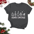 thumbnail image 1 of Amzcrzy Hauts d'Été pour Femmes Hauts de Noël Imprimés Col Rond Manches Courtes T-Shirt Haut Manches Courtes Col Rond T-Shirts pour Femmes Hauts Manches Courtes pour Femme, 1 of 4