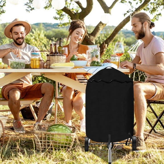 Yhmxh Gadgets de Cuisine Cadeaux de Cuisine Essentiels de Cuisine Housse de Gril au Charbon pour Gril de 22 Pouces - Housse de Gril au Gaz pour Bouilloire BBQ avec Crochet&Boucle et Cordon, Matériau Léger pour Toutes les Saisons Housses Anti-Poussière