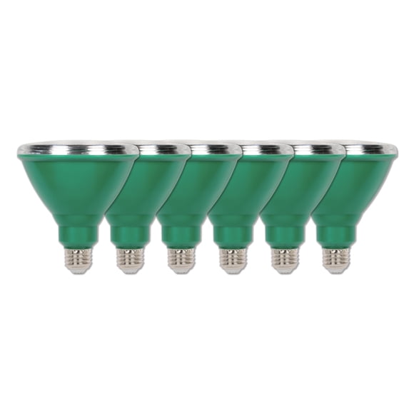 Westinghouse Lighting 15 Watt PAR38 Outdoor LED Flood Reflector Green Light Bulbs (6-Pack)