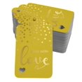 thumbnail image 1 of Inkdotpot Real Gold Foil Made With Love Text Tags Favor Hang Paper Tags 50 Pack, 1 of 6