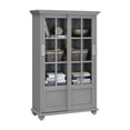 thumbnail image 3 of Ameriwood Home Aaron Lane Bookcase with Sliding Glass Doors, White, 3 of 8