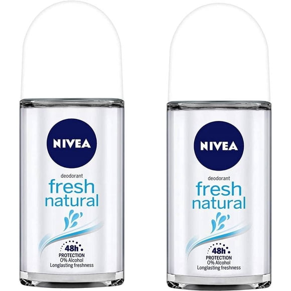 Nivea Fresh Natural roll on ,50ml Each (Pack of 2)