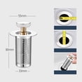 thumbnail image 4 of Bathroom Drain Plug Brass Universal Stopper Proof Core Filter with Hair Strainer for Enhanced Pond Filtration, 4 of 4