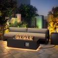thumbnail image 2 of Evita 42" Gas Fire Pit Table for Outdoor 50,000 BTU Rropane Fire Pit Table with with Golden LED Lights, 2 of 10