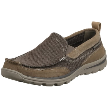 Skechers USA Mocassin à Enfiler Superior Milford pour Homme, Brun Pâle, 8 2W US