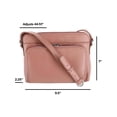 thumbnail image 4 of CTM®  Leather Shoulder Bag Purse with Side Organizer (Women's), 4 of 4