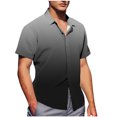 thumbnail image 1 of Pisexur Shirts for Man T Hommes Mode Décontractée Col Rabattu Imprimé Manches Courtes Chemise Blouse Gris Foncé, TG Chemises de Golf Hommes & Chemises Hommes, 1 of 7
