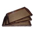 thumbnail image 1 of Cheung'S FP-3718-3 Grand Plateau en Bois avec Incrustation Tissée, 1 of 1