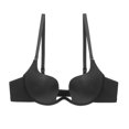 thumbnail image 1 of CHUANK Front Closure Push Up Bra Criss-Cross Back Thick Padded Add 2 Cup Plunge Seamless Racerback Underwire Bras Purple 75B, 1 of 2
