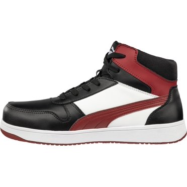 PUMA Frontcourt Leather Mid ASTM EH Black/White/Red 9.5 M