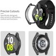thumbnail image 3 of KOMI [2Pack] KOMI Compatible with Samsung Galaxy Watch 5/Galaxy Watch 4 40mm Screen Protector Case, Full Protection Cover Soft TPU Bumper Frame Accessories, 3 of 5