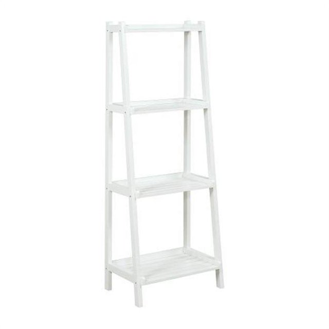 New Ridge Home Goods 2025-WHT Étagère Échelle 4 Niveaux Dunnsville - Blanc
