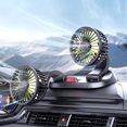 thumbnail image 3 of serony Car Dashboard Fan Foldable Rotary Replacement Adjustable Cable Power Dashboard Fan Automotive Cooling Fans Cooler Accessories USB, 3 of 9