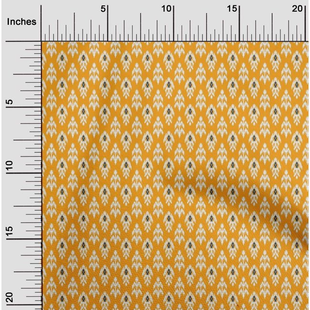 oneOone Cotton Cambric Fabric Ethnic Ikat Printed Craft Fabric BTY 56 Inch Wide