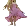 thumbnail image 3 of Mommy and Me Dress Matching Outfits Off Shoulder Beach Boho Maxi Ruffle Chiffon Dress for Mother and Daughter, 3 of 7