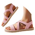 thumbnail image 2 of Omen Stitching Hollow Out Chunky Bottom Heel Big Size Open Toe Casual Sandals Women, 2 of 6