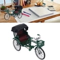 thumbnail image 4 of Modèle de Rickshaw à 3 Roues, Petit Modèle de Rickshaw Compact pour la Maison Noir,Vert, 4 of 8