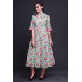 thumbnail image 4 of Bimba Robe Chemise Décontractée à Fleurs pour Femmes, Imprimé, Mi-Mollet, Swing, TG, 4 of 5