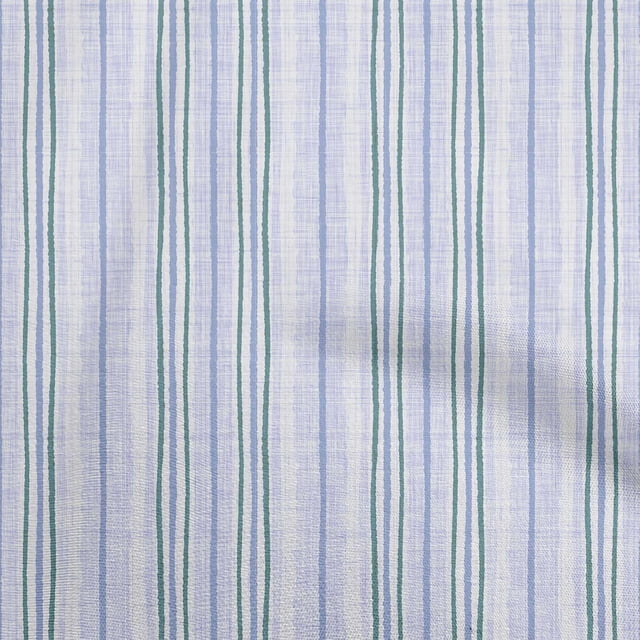 oneOone Tissu en Coton Cambric Violet Bleuté à Rayures Tissu pour Robe Tissu Imprimé au Mètre 56 Pouces de Large