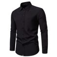 thumbnail image 1 of Chemise à Manches Longues pour Hommes Homme Décontractée Mode Col Rabattu Bouton Chemise à Manches Longues Blouse Chemises à Manches Longues pour Hommes, 1 of 8