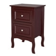 thumbnail image 3 of Ktaxon Table de Chevet 2 Pcs avec 2 Tiroirs, Table d'Appoint en Bois, Brun, 3 of 8