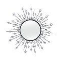 thumbnail image 1 of Benjara BM309819 Miroir Rond 32 Po. & Décoration Murale en Métal Style Éclat de Soleil, Noir & Argent, 1 of 1