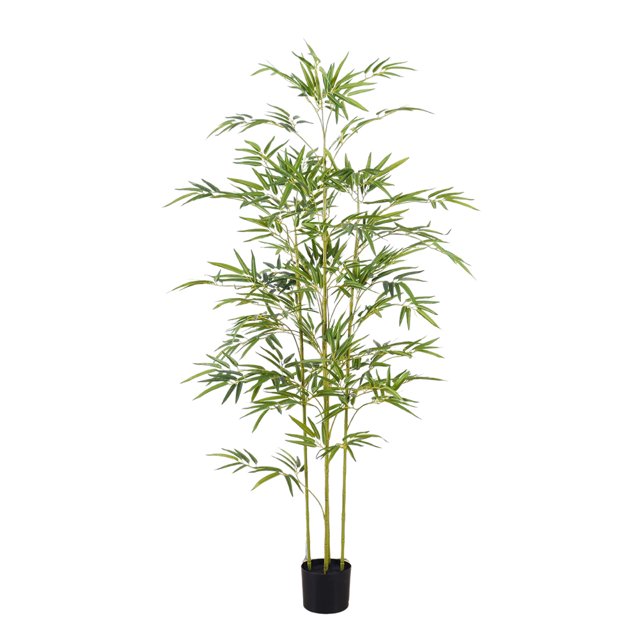 Bingirl Artificial Bamboo Tree, Artificial Trees In Pot With Lifelike Trunk And Silk Leaves, Faux Bamboo Tree Plants For Home Office Restaurant Indoor Outdoor Decor