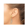 thumbnail image 3 of 10K Yellow and White Gold Polished Dangle Twist Earrings, 3 of 4