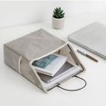 thumbnail image 2 of Hanging Storage Bag Canvas Fabric Storage Baskets Over The Door Container For Shelves & Desks Gray(Gray), 2 of 8