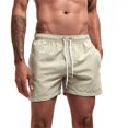 thumbnail image 4 of Shorts de Plage Unisexes Décontractés à Cordon de Serrage avec Poche Solide Cinq Points, 4 of 8