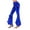 Blue, variant on Gpoecd Plus Size Wide Leg Pants High Gloss Flared Elegant Casual Asymmetric Bootcut Trouser Jeans for Women for Stage Daily Silver,S