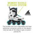 thumbnail image 4 of Rollerblade Lightning Patin Urbain pour Femmes, Blanc et Aqua, 4 of 5