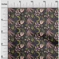 thumbnail image 2 of oneOone Viscose Chiffon Brown Fabric Tropical Abstract Sewing Material Print Fabric by The Yard 42 Inch Wide, 2 of 4